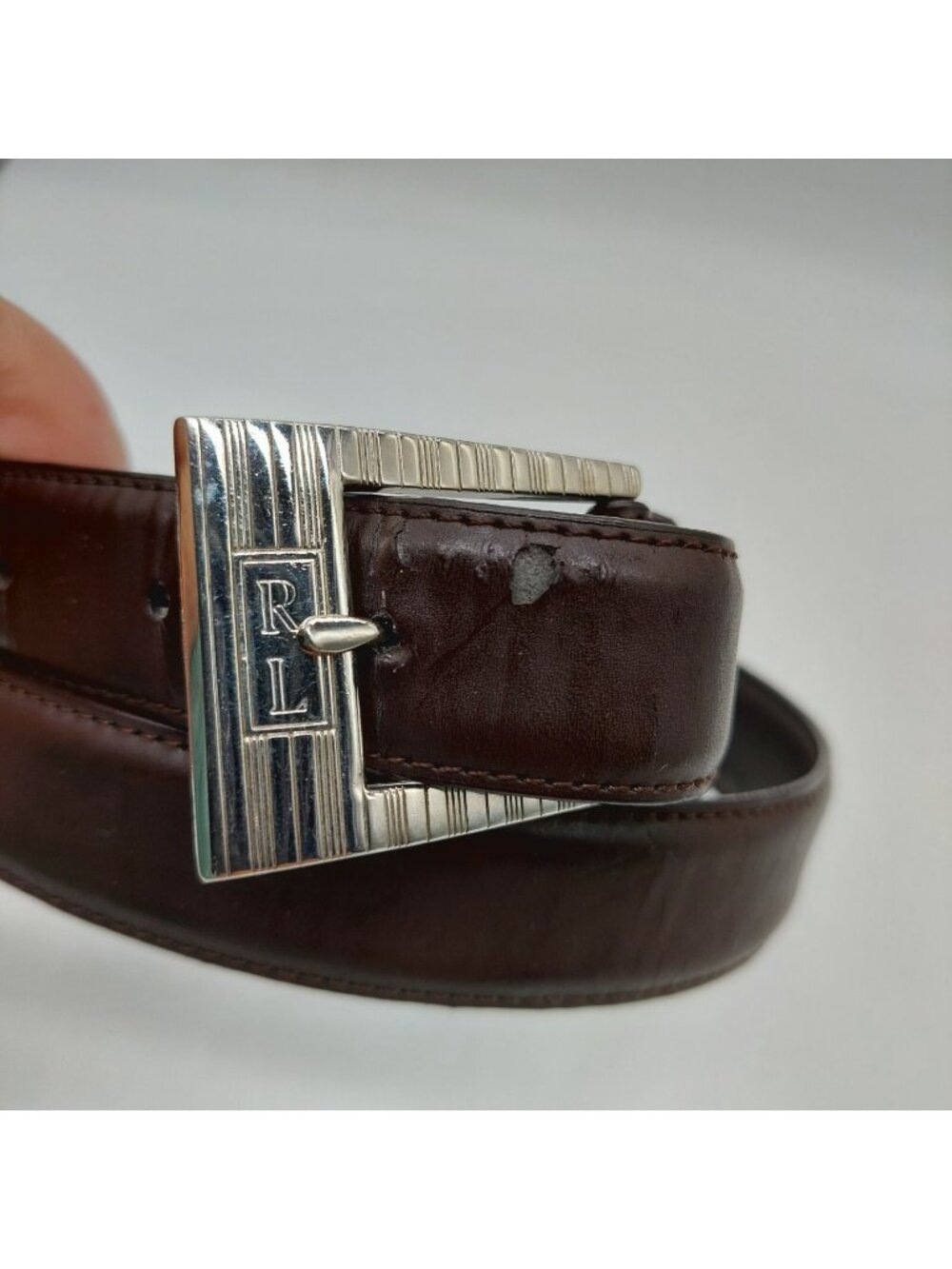 Ralph Lauren Size Medium Brown Leather Belt READ